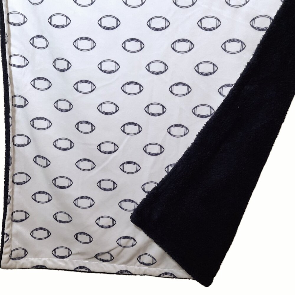 Hudson Baby HB Football Sherpa Sports Security Lovey Baby Blanket 30" X 39"